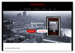 Website of author, Helen J Christmas, Same Face Different Place