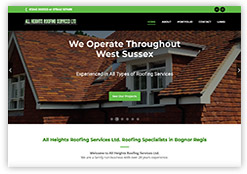 Website for All Heights Roofing, Bognor Regis