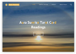 Aura Sunrise Tarot Readings and Spiritual Healing West Sussex website by Cottagewebs