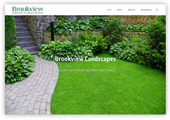 Website for Brookview Landscapes designed by Cottagewebs. Landscaper in Bognor Regis, Sussex.
