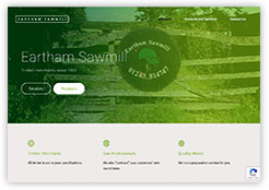 Website for Eartham Sawmill designed by Cottagewebs