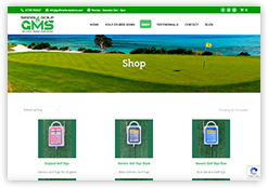 Online WooCommerce shop used by Golf Marker Systems
