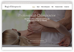 Website for Regis Chiropractic, Aldwick, Bognor Regis