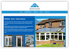 Rosewood Windows and Conservatories West Sussex website by Cottagewebs