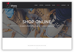 Online affiliate store for Shoes and Stuff designed by Cottagewebs